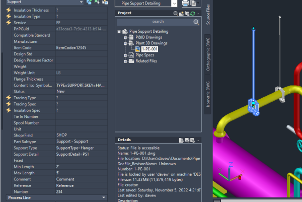 Pipe Support Detail Automation – Piping Labs